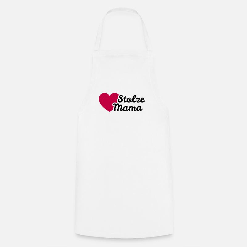 Stolze Mama - Kochschürze - Weiß