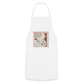 Ride Me - faire du vélo - Tablier de cuisine - blanc - Devant - AI Model Male 185 dark (185cm)