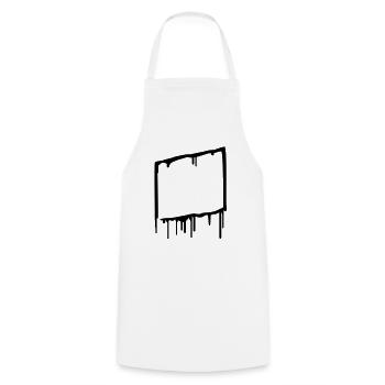 graffiti_frame - Cooking Apron - white - Front - AI Model Male 185 dark (185cm)