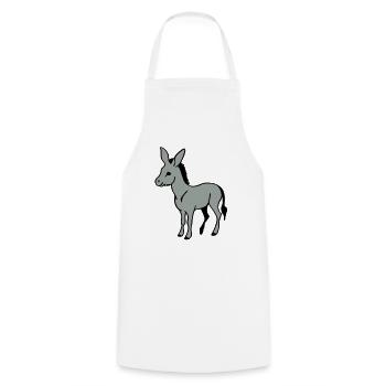 Âne - Tablier de cuisine - blanc - Devant - AI Model Male 185 dark (185cm)