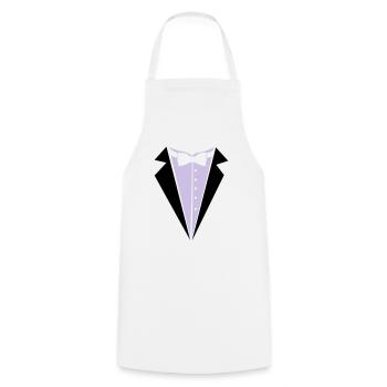 Groom - Cooking Apron - white - Front - AI Model Male 185 dark (185cm)
