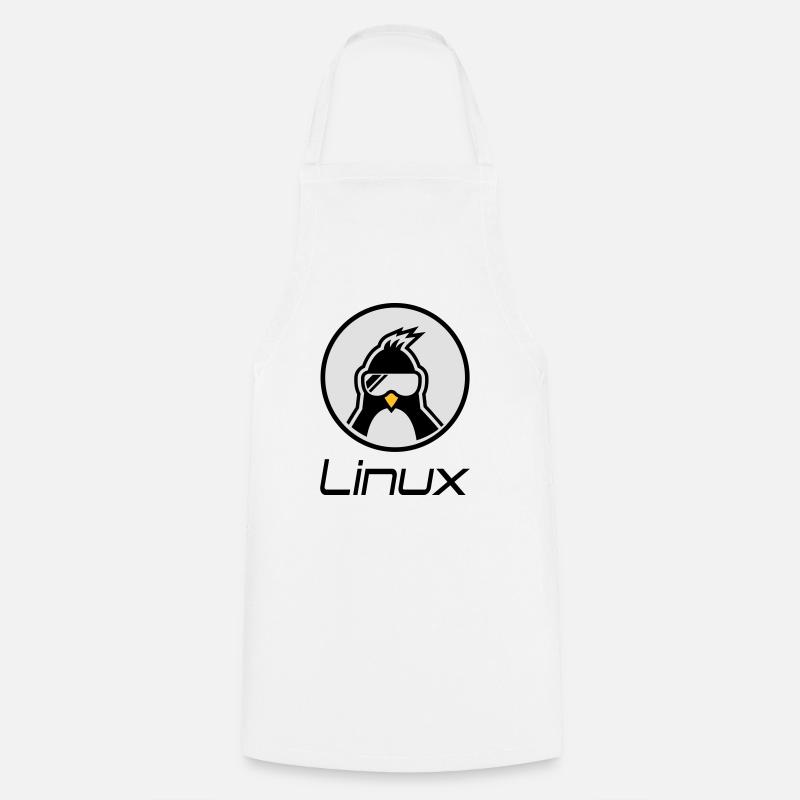 linux - Tablier de cuisine - blanc