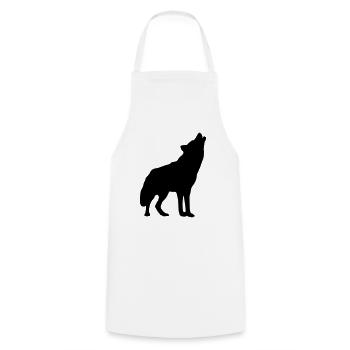wolf_f1 - Kochschürze - Weiß - Vorne - AI Model Male 185 dark (185cm)