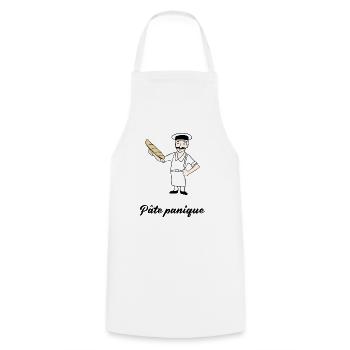 Pâte panique - Tablier de cuisine - blanc - Devant - AI Model Male 185 dark (185cm)
