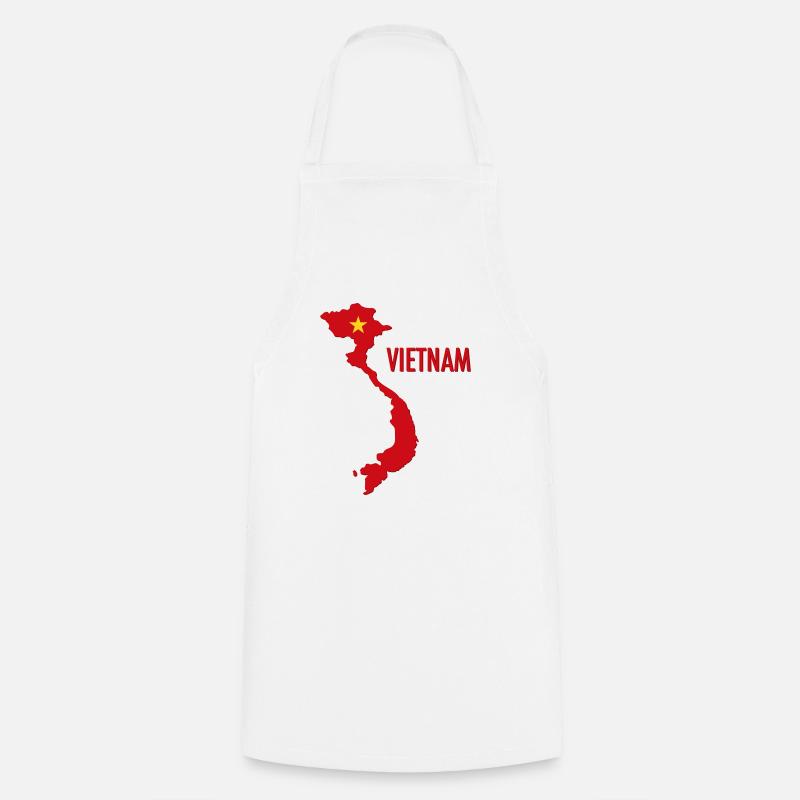 Vietnam, Map - Cooking Apron - white