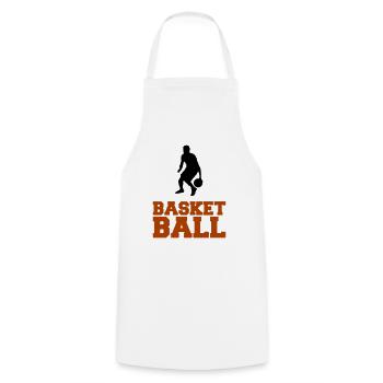basket-ball - Tablier de cuisine - blanc - Devant - AI Model Male 185 dark (185cm)