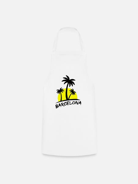 barcelona - Kochschürze - Weiß