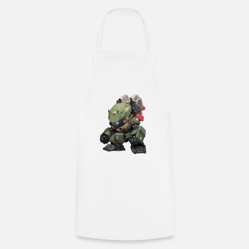 Kampf-Mech Chibi - Kochschürze - Weiß