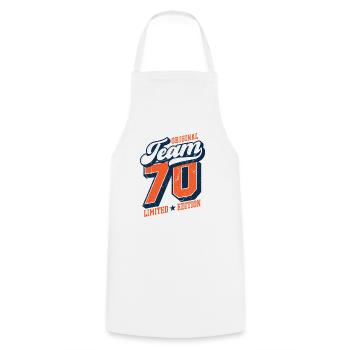 Original Team 70 - Limited Edition - Cooking Apron - white - Front - AI Model Male 185 dark (185cm)