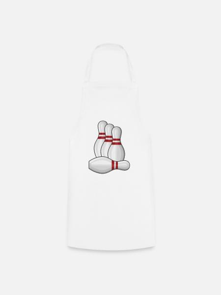 Bowling Strike Bowlingteam Pins - Kochschürze - Weiß