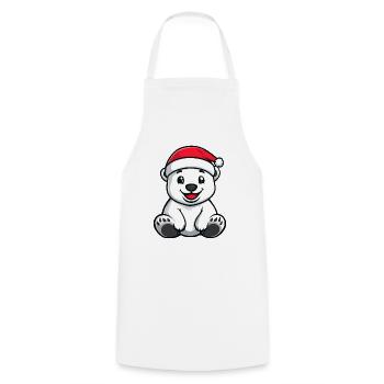 Polar Bear Christmas - Cooking Apron - white - Front - AI Model Male 185 dark (185cm)