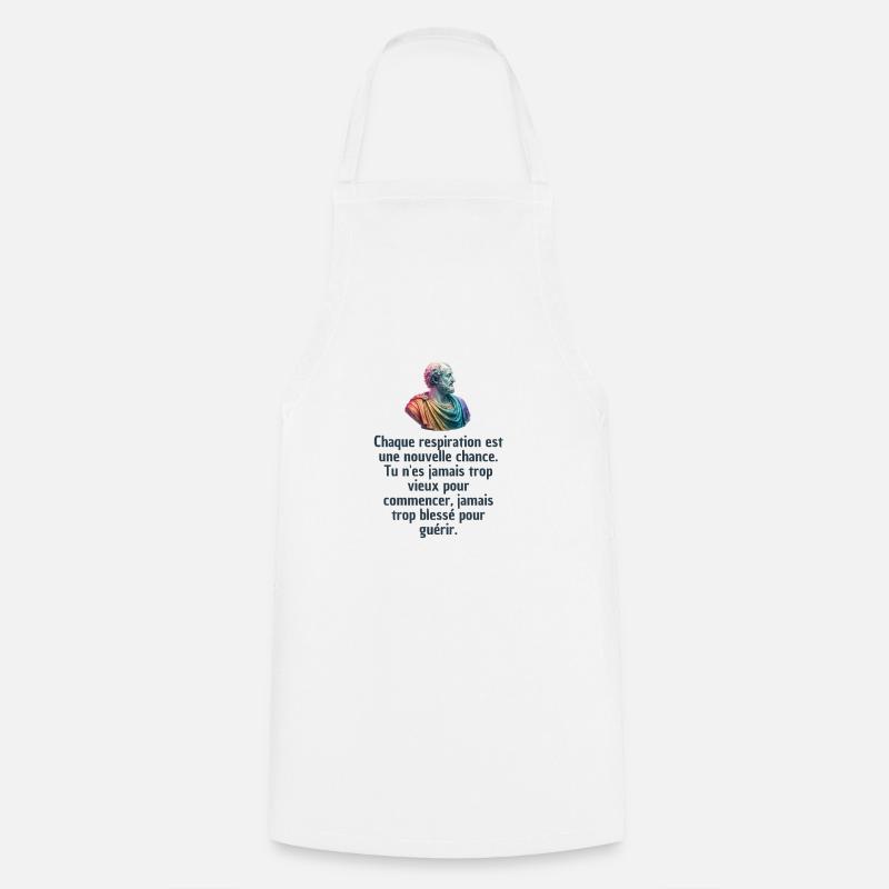 T-shirts Stoïcisme : L'inspiration à portée de soi - Tablier de cuisine - blanc