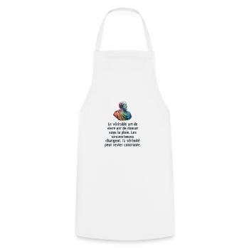 T-shirts Stoïcisme : L'inspiration à portée de soi - Tablier de cuisine - blanc - Devant - AI Model Male 185 dark (185cm)