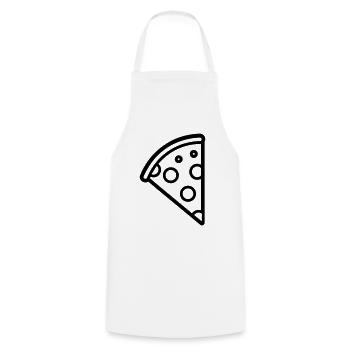 Pizza slice - Cooking Apron - white - Front - AI Model Male 185 dark (185cm)