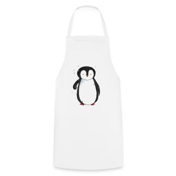 Penguin Pingi - Cooking Apron - white - Front - AI Model Male 185 dark (185cm)