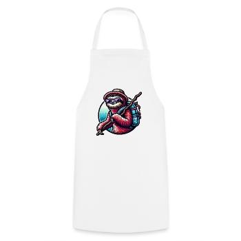 Cool Wander Sloth Nature Design - Cooking Apron - white - Front - AI Model Male 185 dark (185cm)