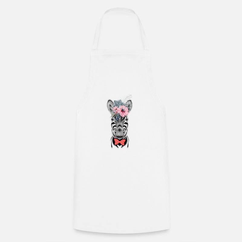Zèbre - Tablier de cuisine - blanc