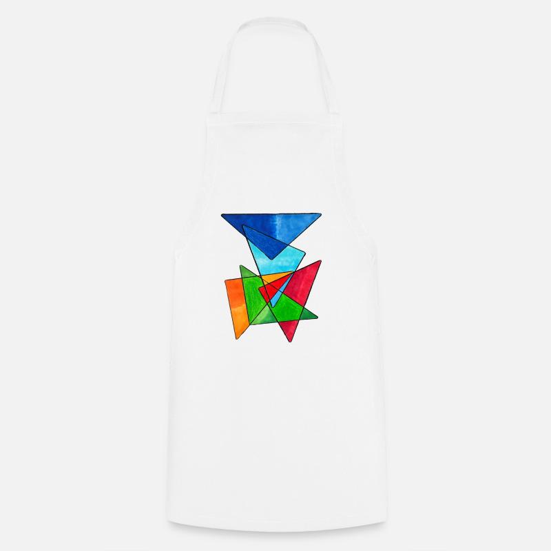 Coloured Triangles - Kochschürze - Weiß