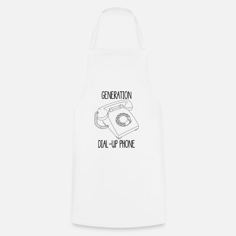 Generation dial up phone - Cooking Apron - white