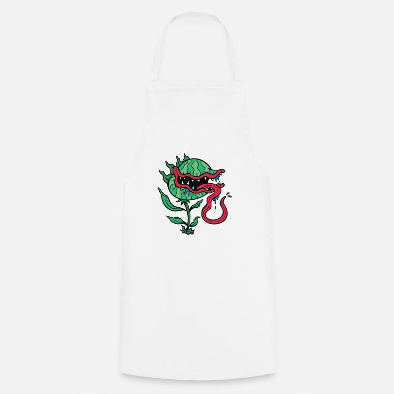 Une plante carnivore qui veut te manger. - Tablier de cuisine - blanc