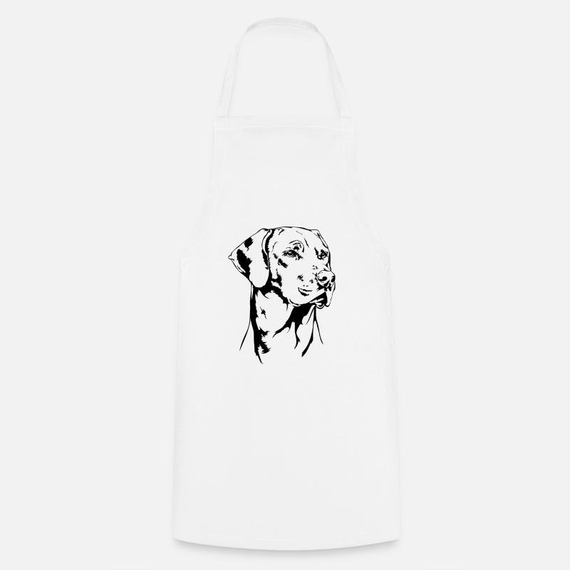 RHODESIAN RIDGEBACK Wilsigns RR dog portrait - Cooking Apron - white