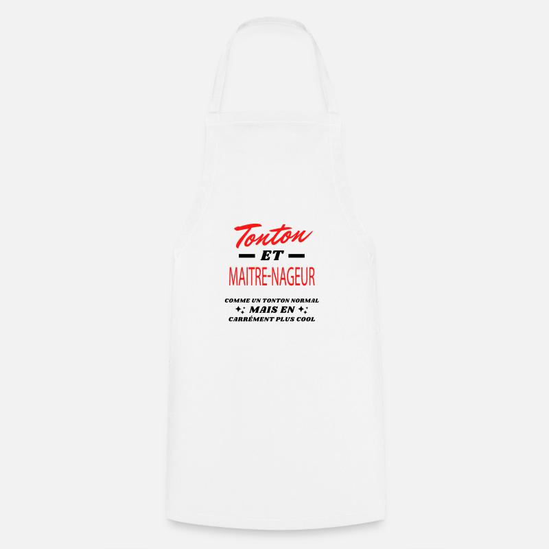 Tonton et MAITRE NAGEUR - Tablier de cuisine - blanc