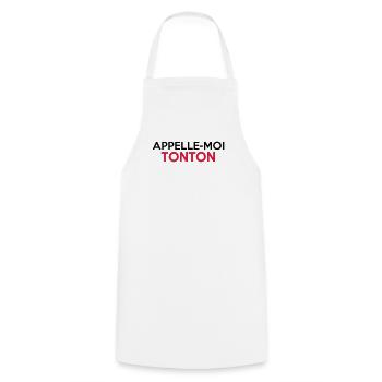 APPELLE-MOI TONTON - Tablier de cuisine - blanc - Devant - AI Model Male 185 dark (185cm)