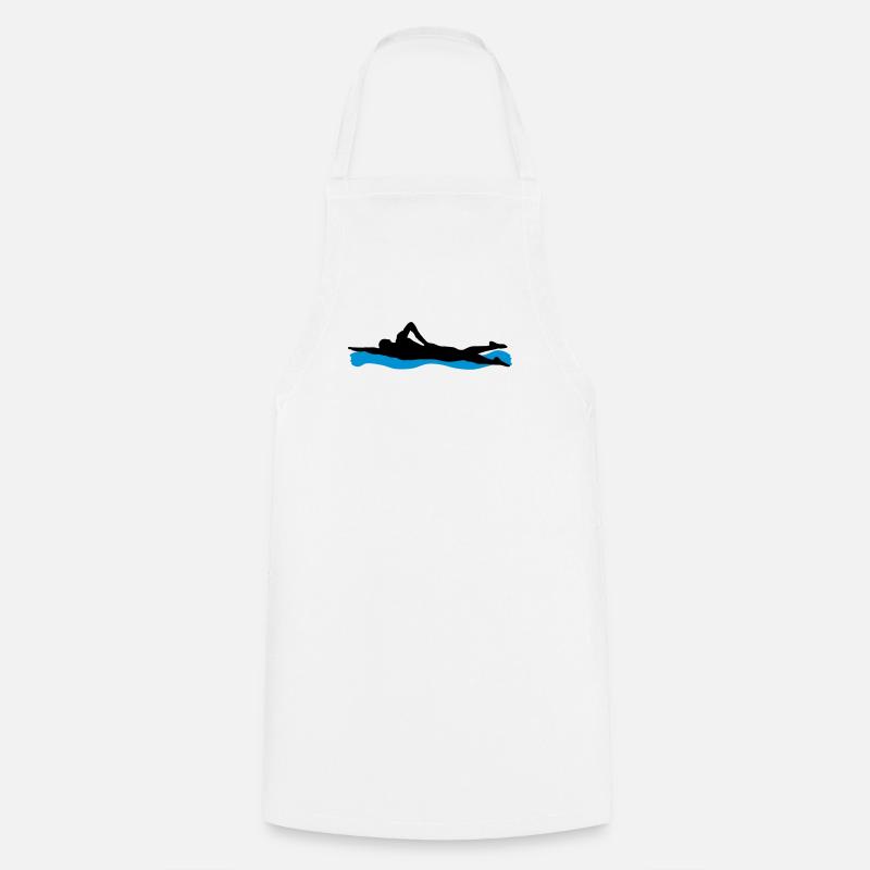 natation - Tablier de cuisine - blanc