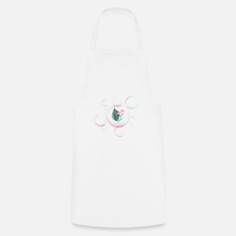 Soap bubble with plants - Cooking Apron - white