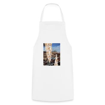 Sarcastic summer design garbage on the beach - Cooking Apron - white - Front - AI Model Male 185 dark (185cm)