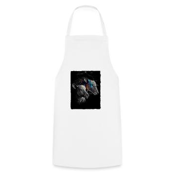 Sheep Portrait - Cooking Apron - white - Front - AI Model Male 185 dark (185cm)