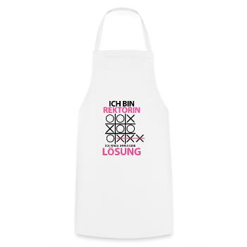 Rektorin Schulleiterin Sprüche Geschenkidee Pink - Kochschürze - Weiß - Vorne - AI Model Male 185 dark (185cm)