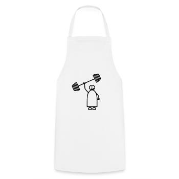 Strong man, Strong woman, Strong Boy, Strong Girl - Cooking Apron - white - Front - AI Model Male 185 dark (185cm)