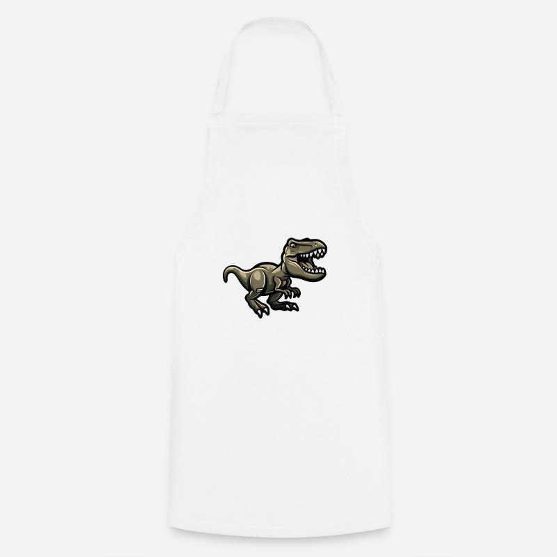 Dinosaur T-Rex Comic - Cooking Apron - white