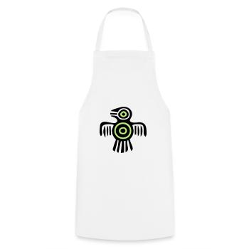 oiseau de culture indienne - Tablier de cuisine - blanc - Devant - AI Model Male 185 dark (185cm)