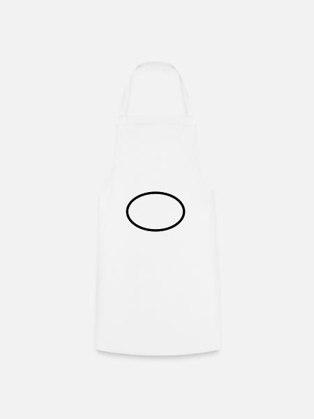 Geometría del círculo ovalado - Delantal de cocina - blanco