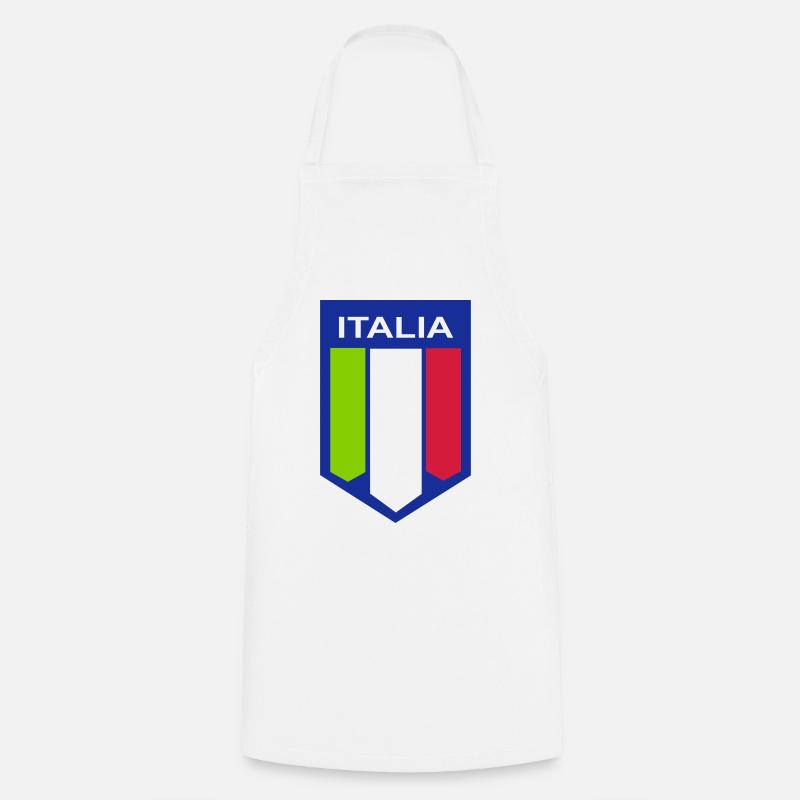 Flag Italy - Cooking Apron - white