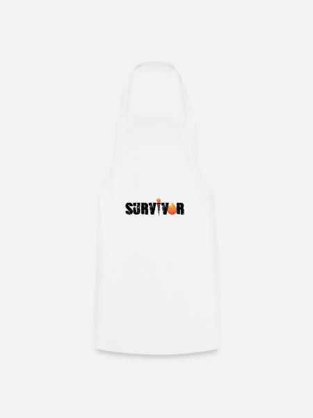 Survivor mit Flamme - Kochschürze - Weiß