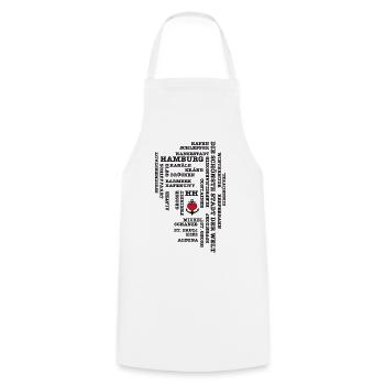 Hamburg concepts / heart on anchor / Text Black - Cooking Apron - white - Front - AI Model Male 185 dark (185cm)