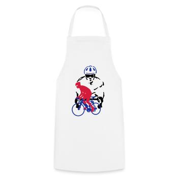 Rennrad - Cooking Apron - white - Front - AI Model Male 185 dark (185cm)