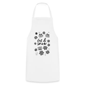AD Let It Snow - Cooking Apron - white - Front - AI Model Male 185 dark (185cm)