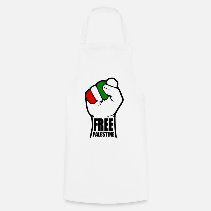 Free palestine - Tablier de cuisine - blanc