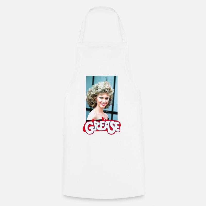 Grease Sandy Olsson Logo With Car - Cooking Apron - white