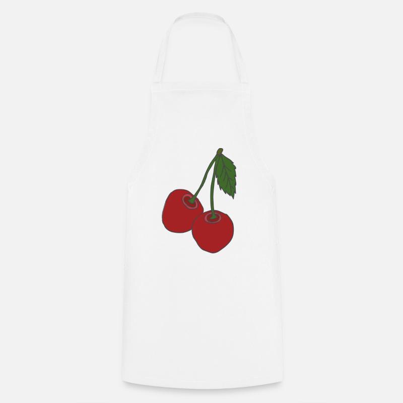 cherries - Cooking Apron - white