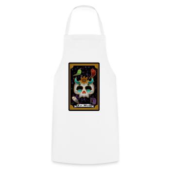 Carte de Tarot "La Mort" - Tablier de cuisine - blanc - Devant - AI Model Male 185 dark (185cm)