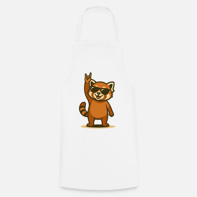 Rocker panda roux – Cool Panda Cub - Tablier de cuisine - blanc