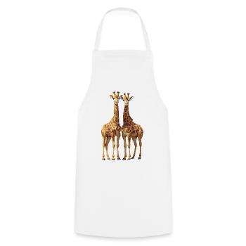 Girafes - Tablier de cuisine - blanc - Devant - AI Model Male 185 dark (185cm)