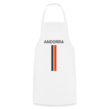 Andorra Flagge - Kochschürze - Weiß - Vorne - AI Model Male 185 dark (185cm)