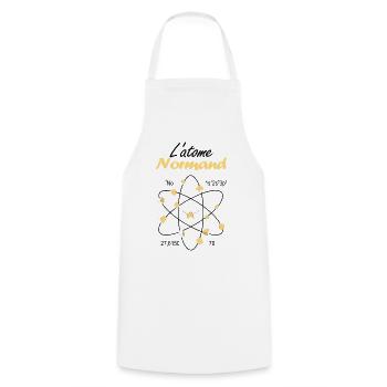 Cadeau Atome Normand Emblème Léopards Science - Tablier de cuisine - blanc - Devant - AI Model Male 185 dark (185cm)