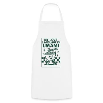 Umami ist Liebe | Ramen Nudeln - Kochschürze - Weiß - Vorne - AI Model Male 185 dark (185cm)